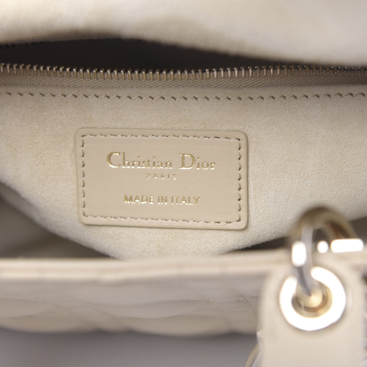 Christian Dior Lambskin Cannage Small My ABCDior Lady Dior Beige 6 of 11
