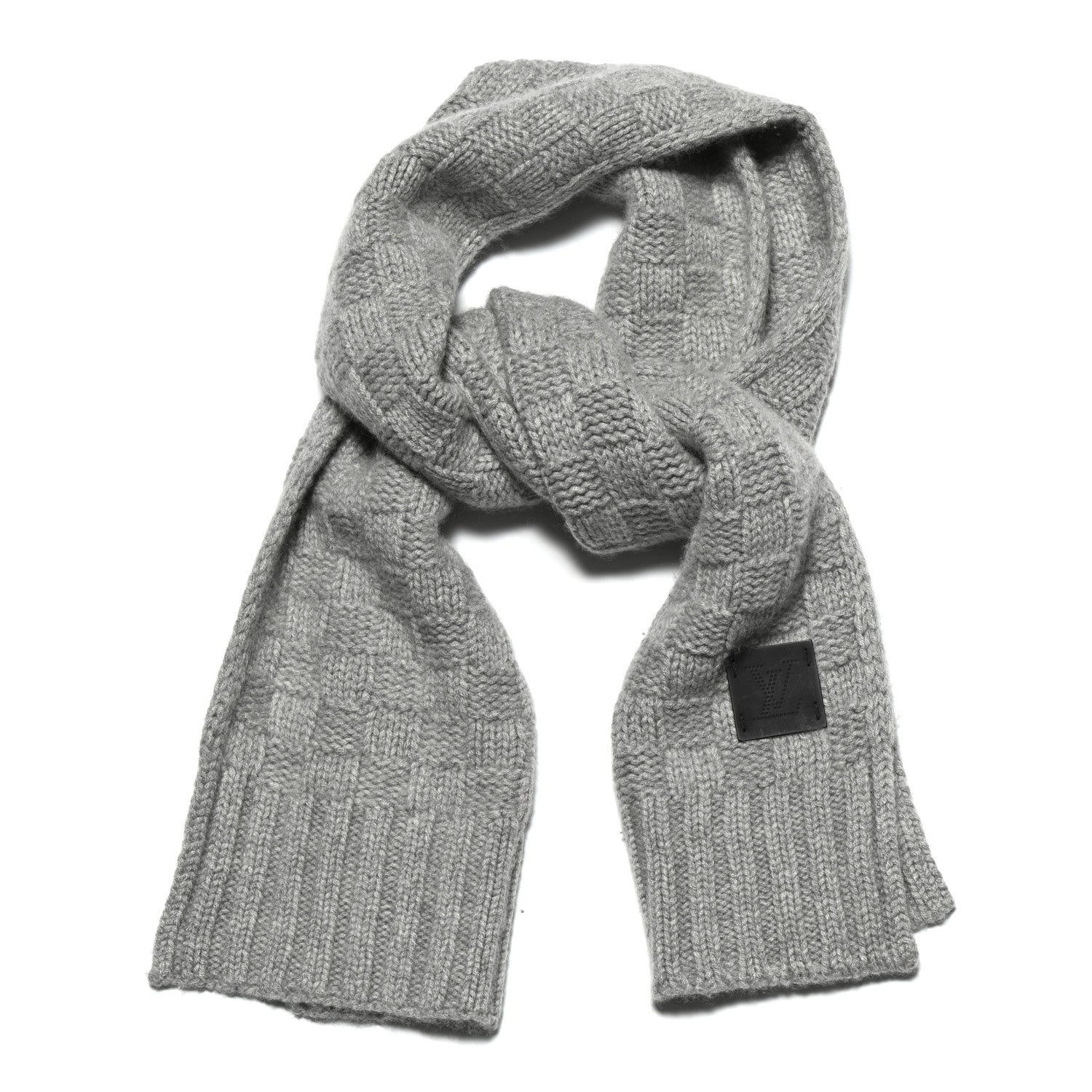 Louis Vuitton Cashmere Damier Helsinki Scarf Grey 1 of 4