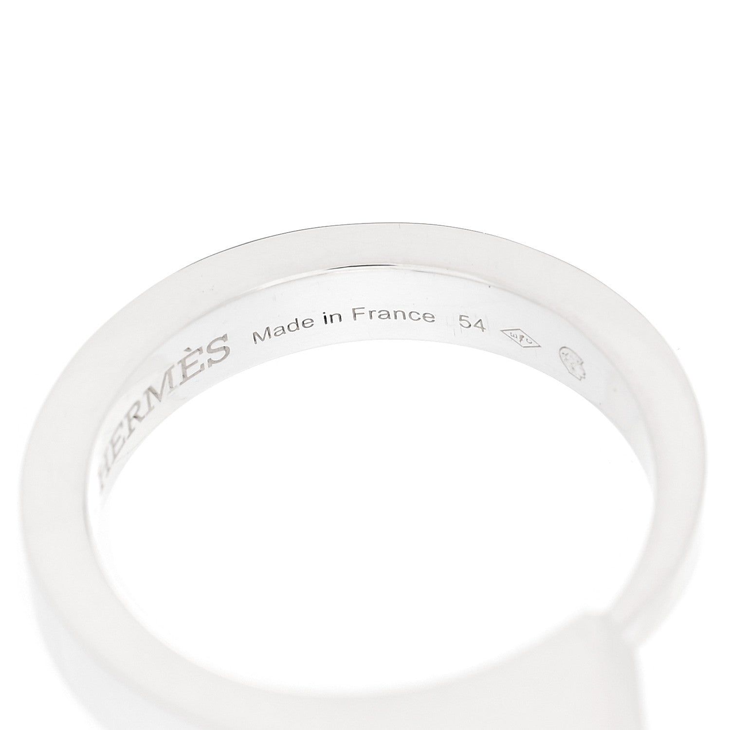 Hermes Sterling Silver PM Clou de Forge Ring 54 7 6 of 7