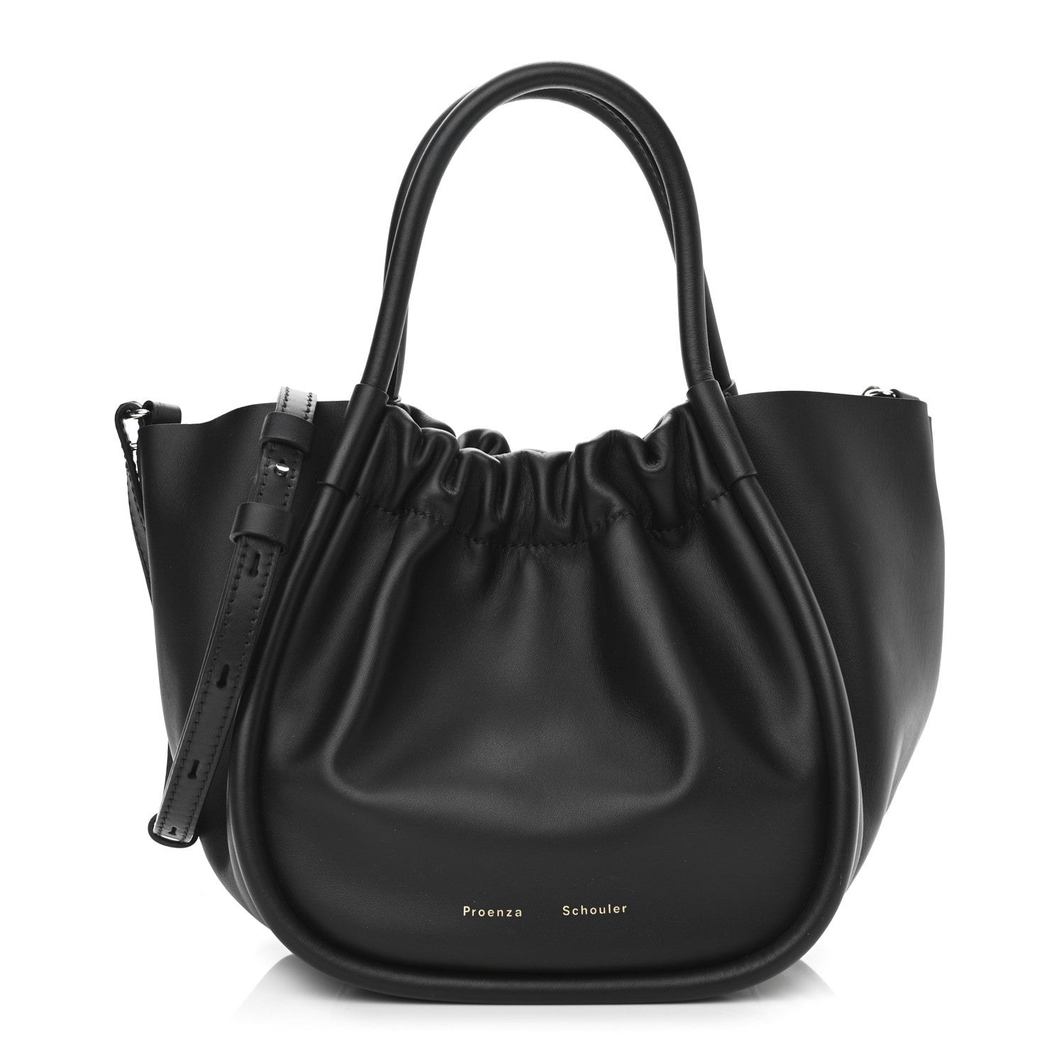 Proenza Schouler Calfskin Small Ruched Tote Black 1 of 12