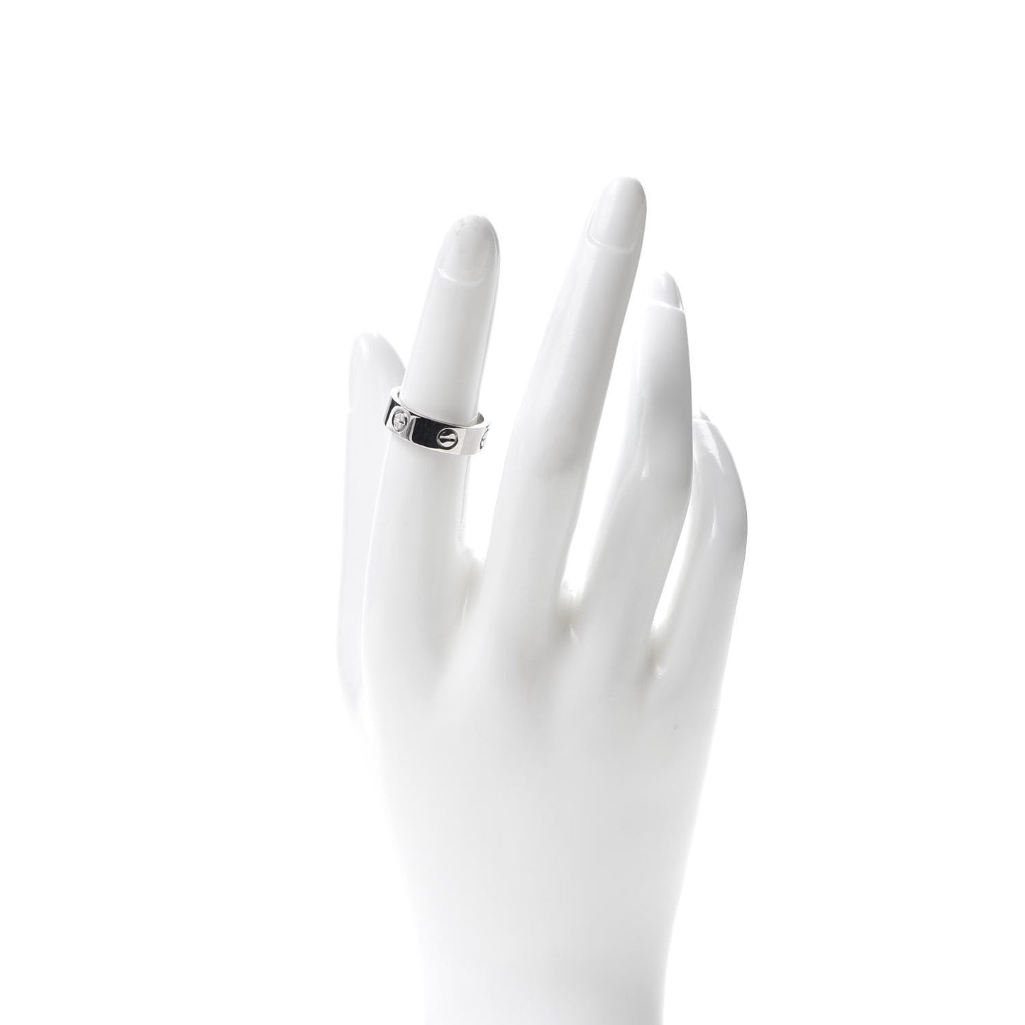 18K White Gold 5.5mm LOVE Ring 51 5.75