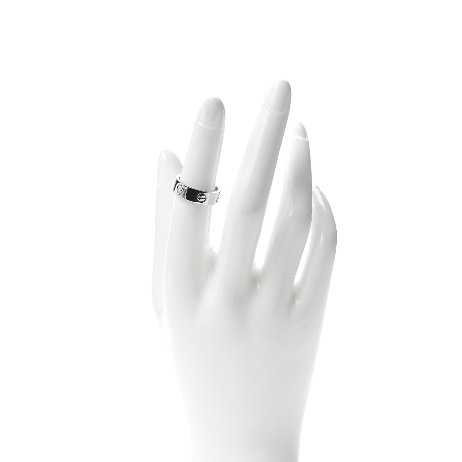 Cartier 18K White Gold 5.5mm LOVE Ring 51 5.75 2 of 4