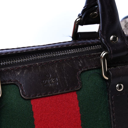Gucci Monogram Vintage Web Medium Boston Dark Brown 6 of 11