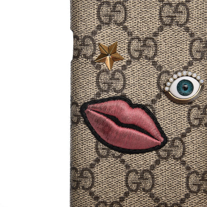 Gucci GG Supreme Monogram Embroidered Face iPhone 6 Case 7 of 8