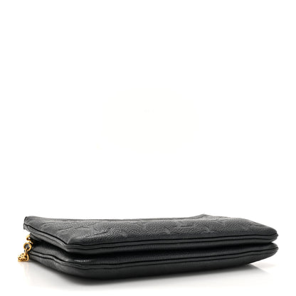 Louis Vuitton Empreinte Double Zip Pochette Black 4 of 18