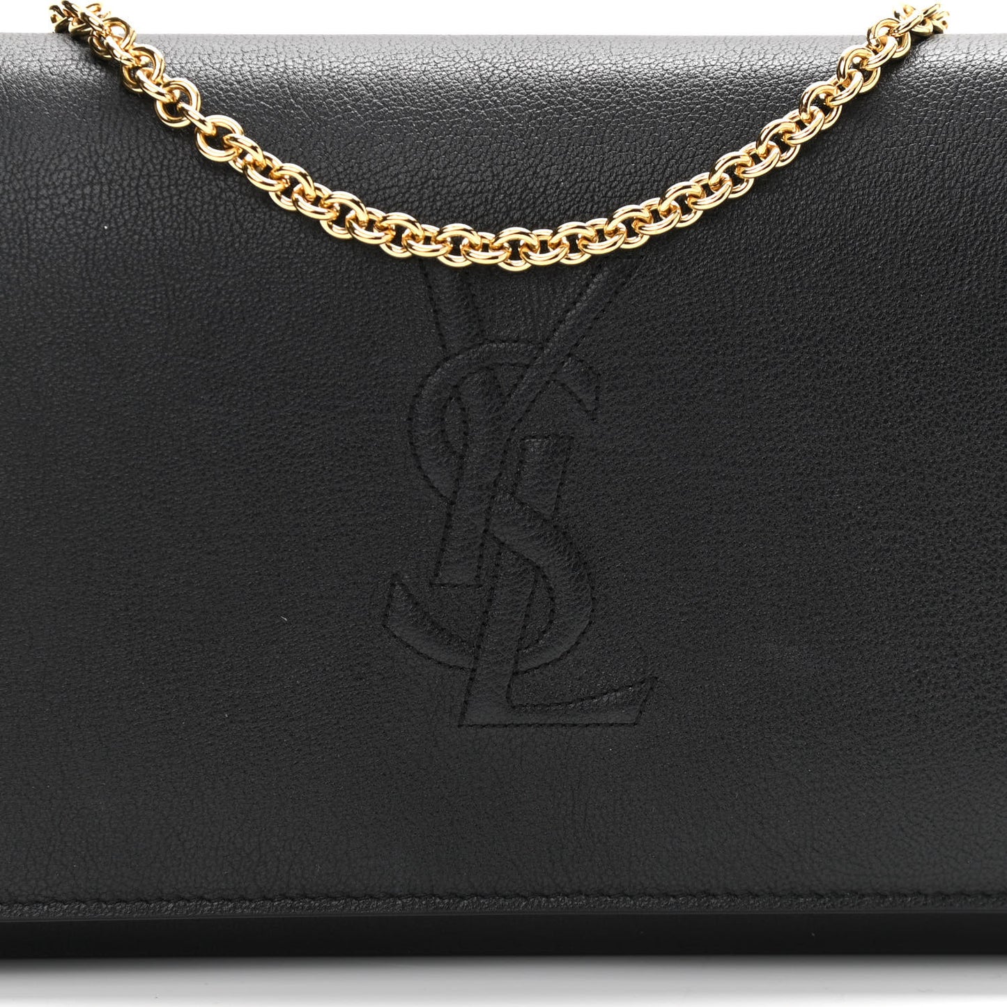 Calfskin Monogram Belle de Jour Chain Clutch Black