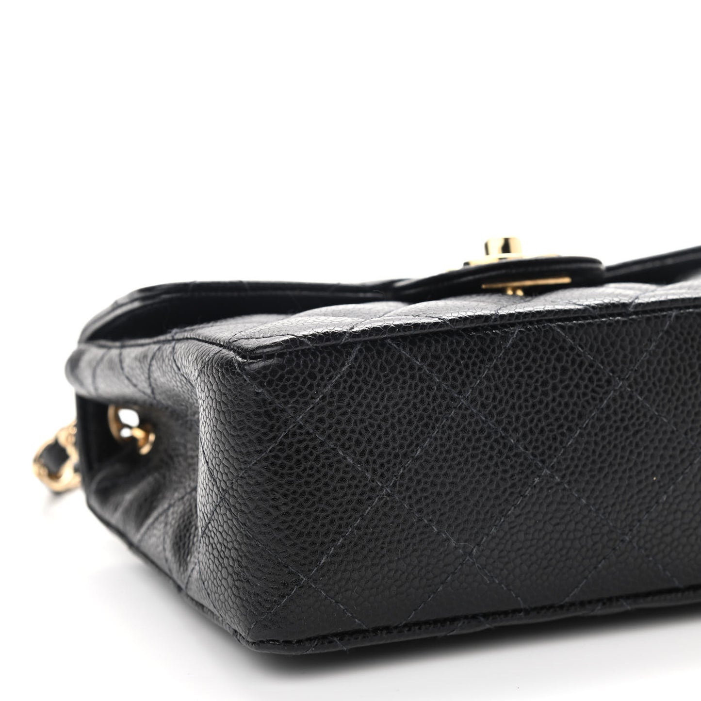 Caviar Quilted Mini Square Flap Black