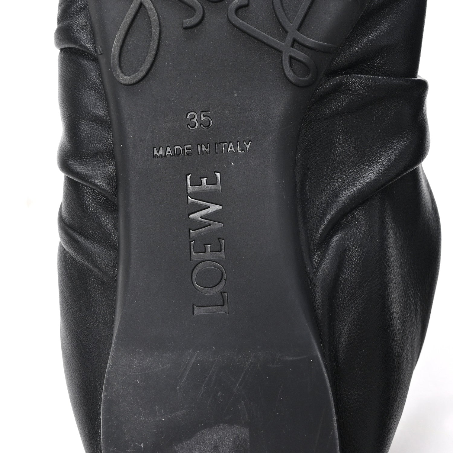 Loewe Lambskin Pebble Ballerina Flats 35 Black 7 of 8