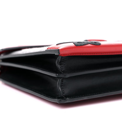 Alexander McQueen Calfskin Anglaise Embroidered Pin Bag Lust Red Black 8 of 15
