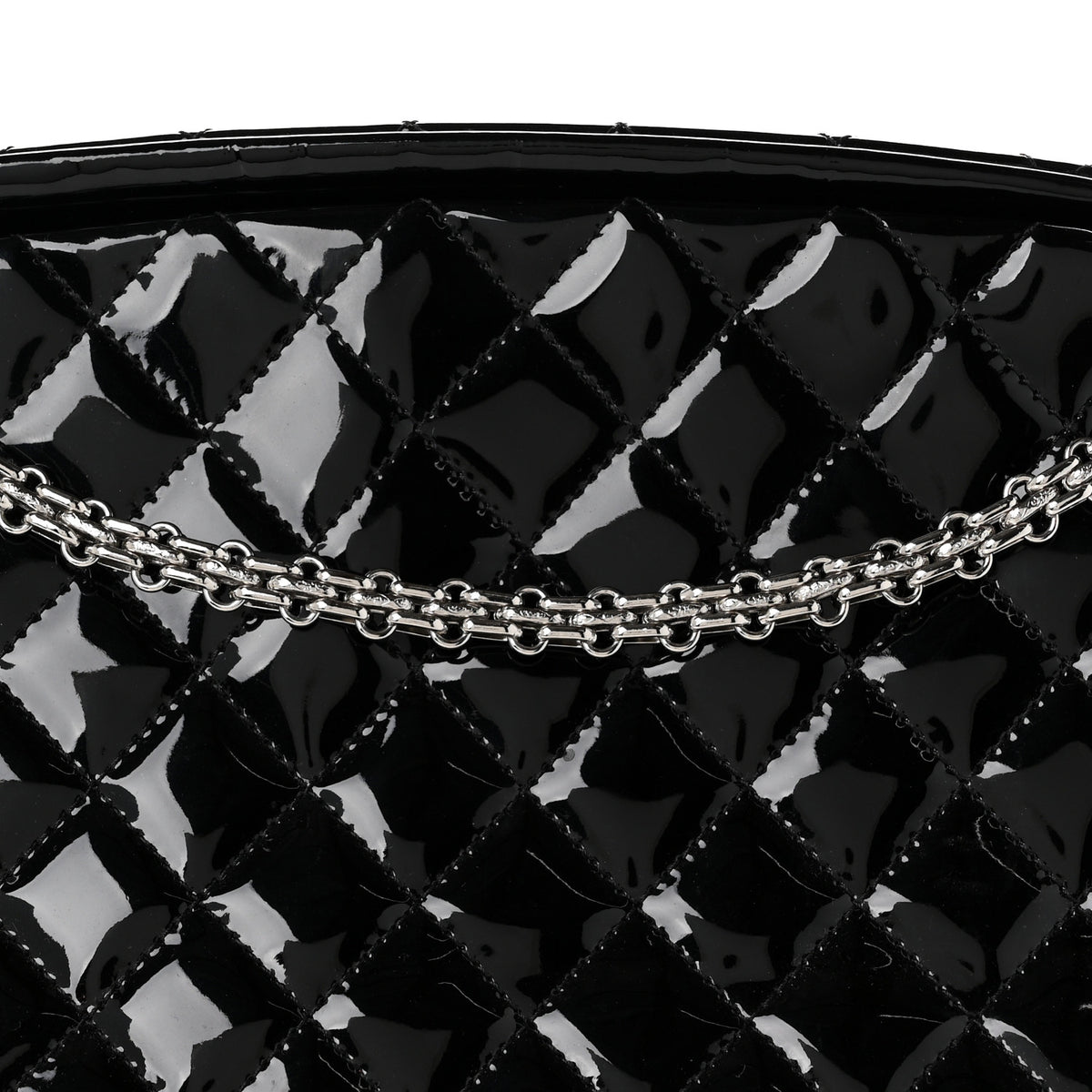 Chanel Patent Quilted Medium Just Mademoiselle Black 7 of 9