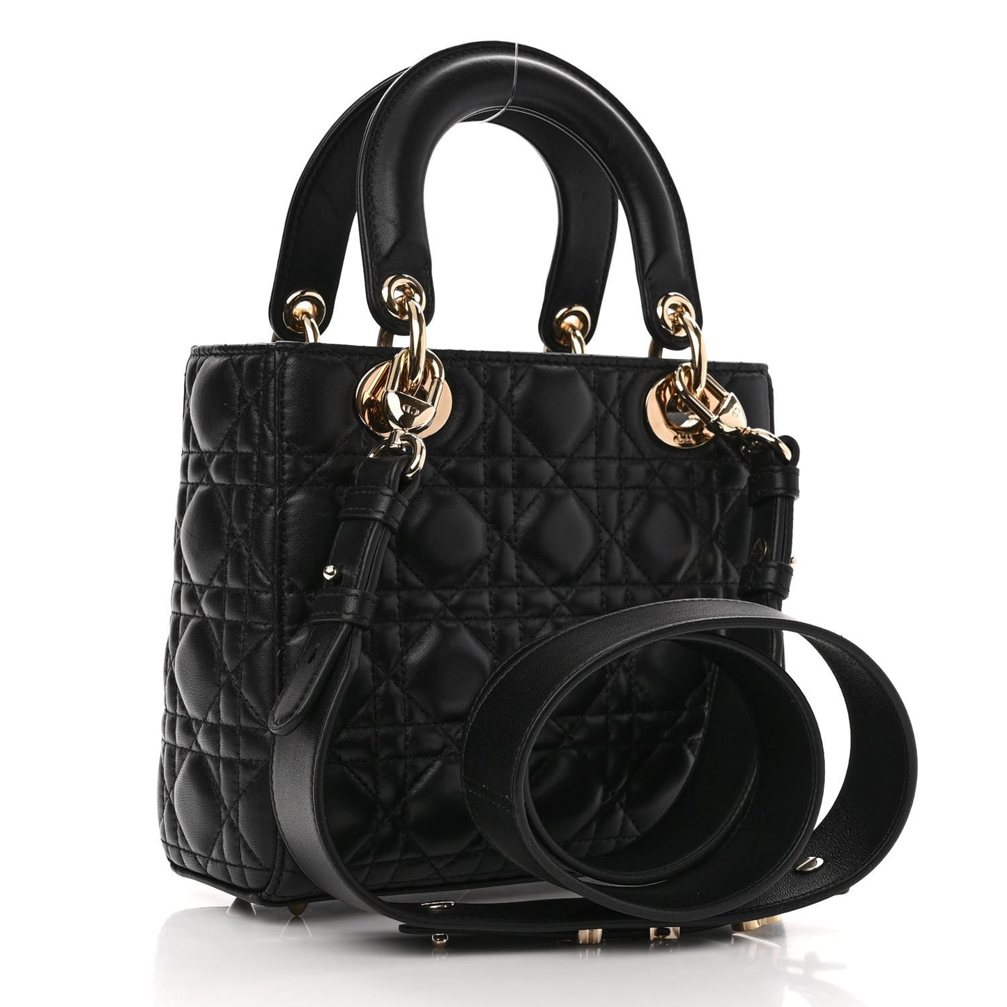 Lambskin Cannage Small My ABCDior Lady Dior Black