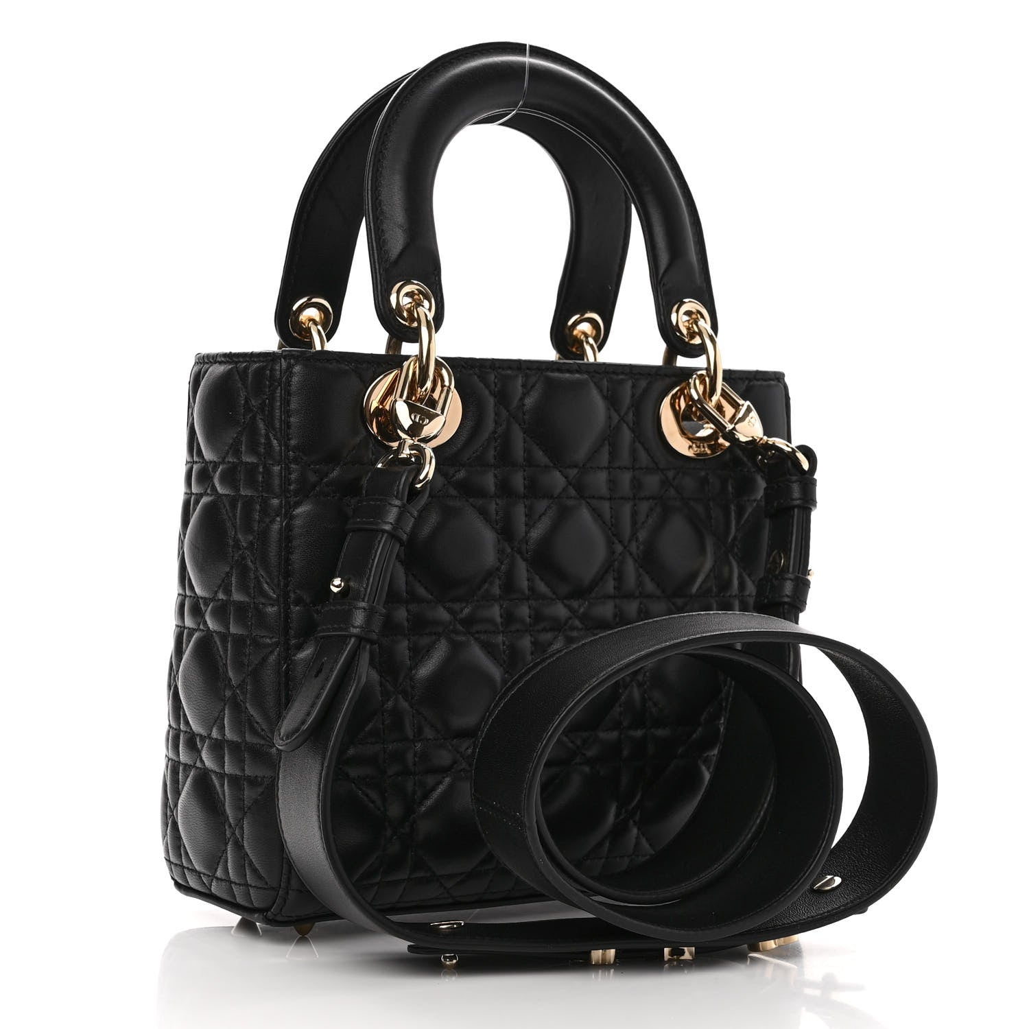 Christian Dior Lambskin Cannage Small My ABCDior Lady Dior Black 3 of 11