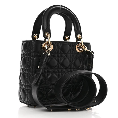 Christian Dior Lambskin Cannage Small My ABCDior Lady Dior Black 3 of 11