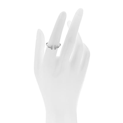 Tiffany 18K White Gold Diamond T Wire Ring 54 7 2 of 5