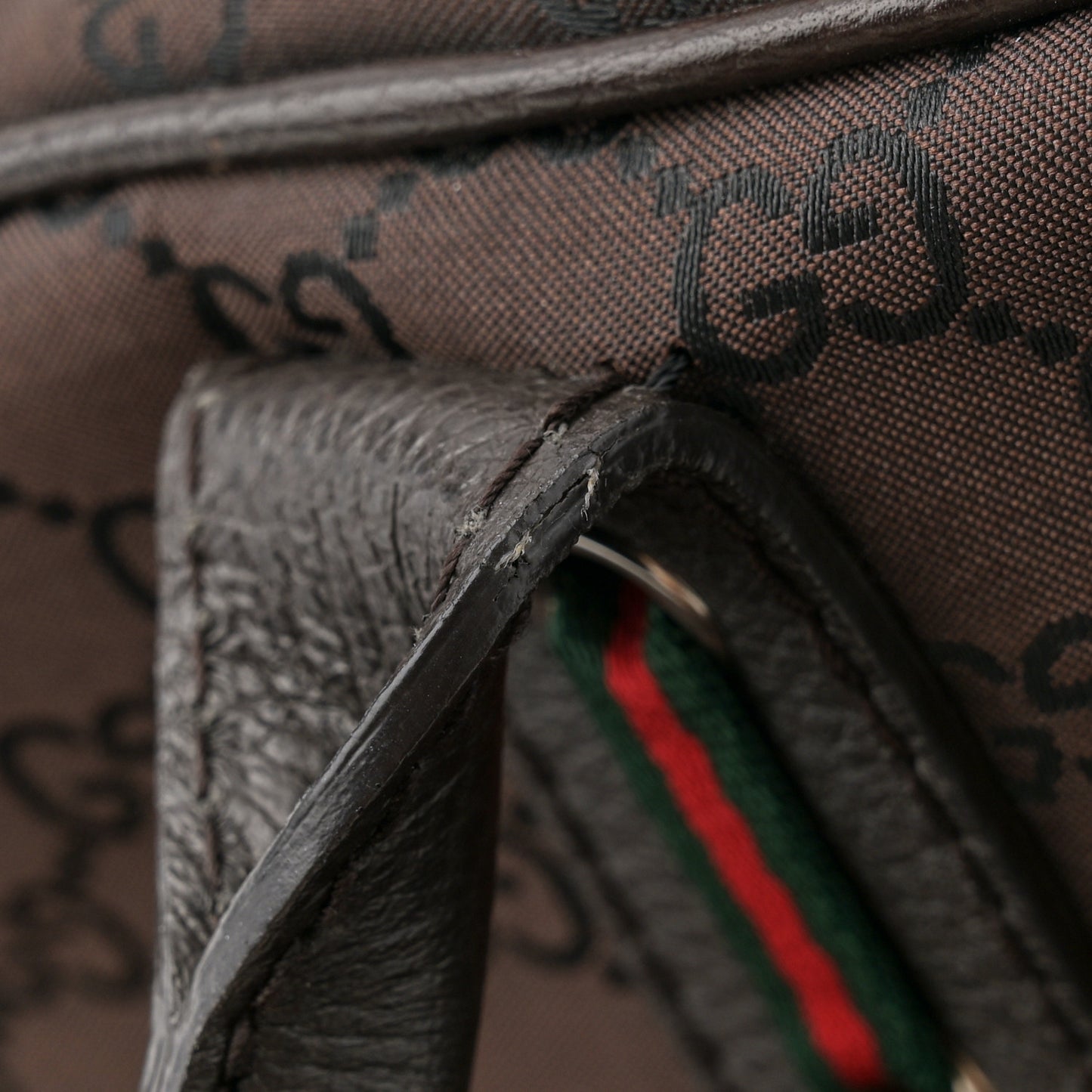 Nylon Monogram Large Princy Duffle Bag Dark Brown