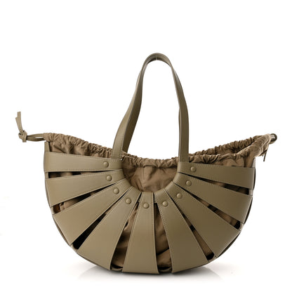 Bottega Veneta French Calfskin Shell Bag Taupe 1 of 9