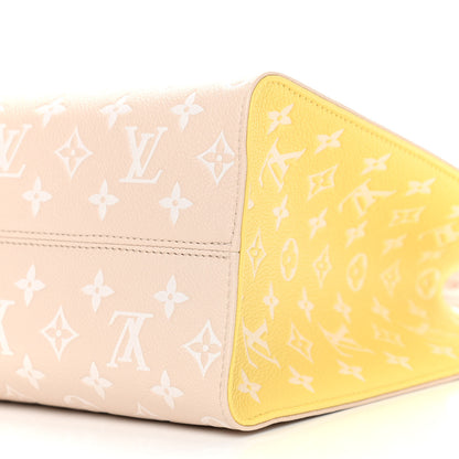Louis Vuitton Empreinte Monogram Spring In The City Onthego MM Beige Pink Yellow 8 of 9