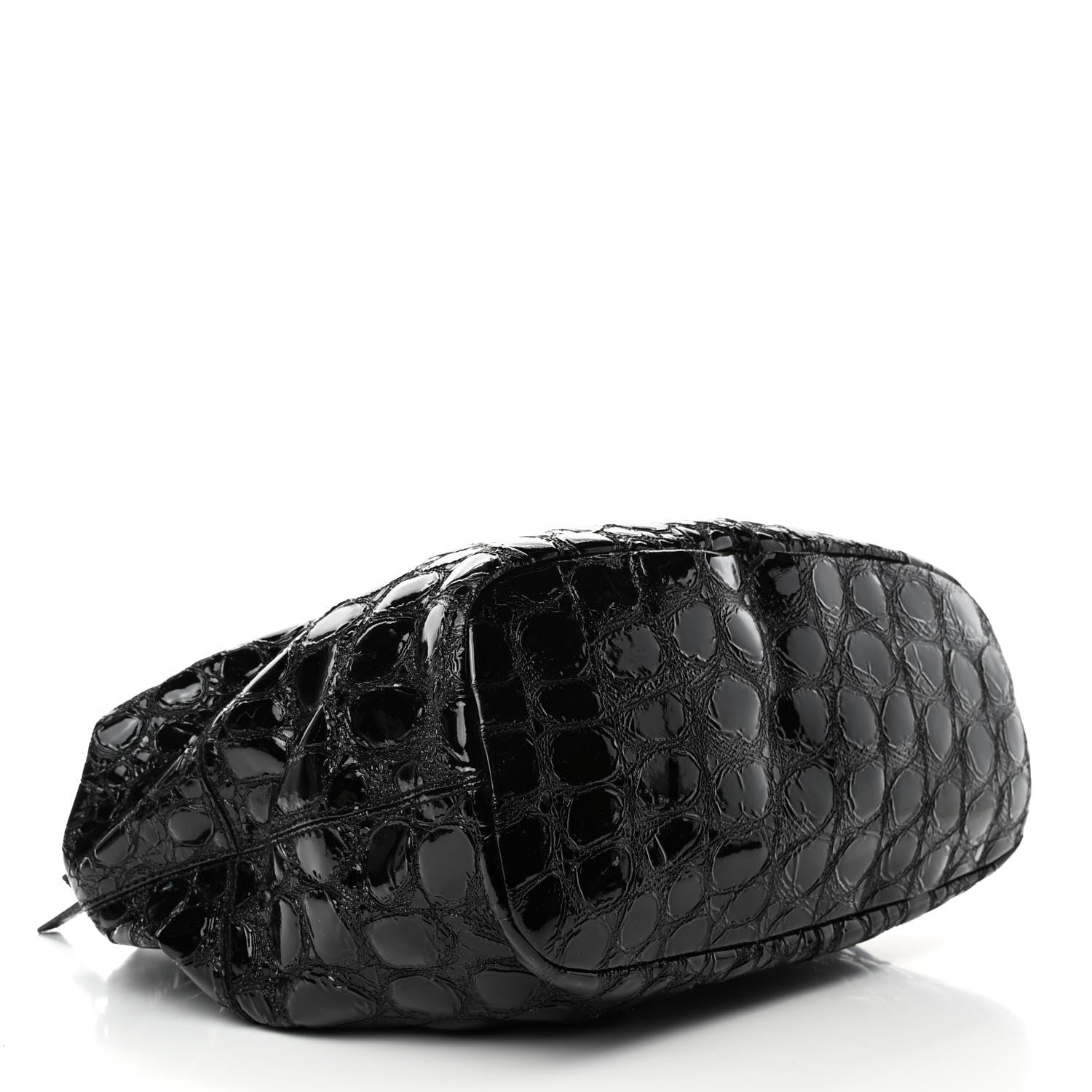 Givenchy Patent Crocodile Embossed Large Nightingale Black 3 of 6
