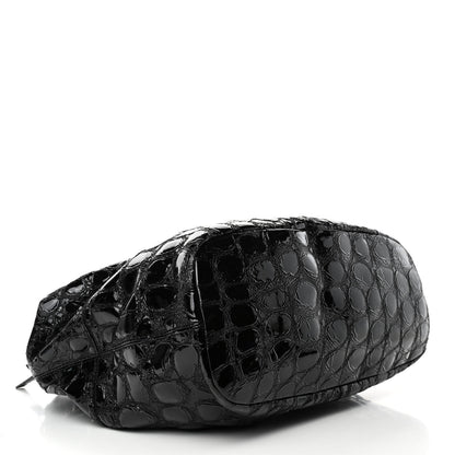 Givenchy Patent Crocodile Embossed Large Nightingale Black 3 of 6