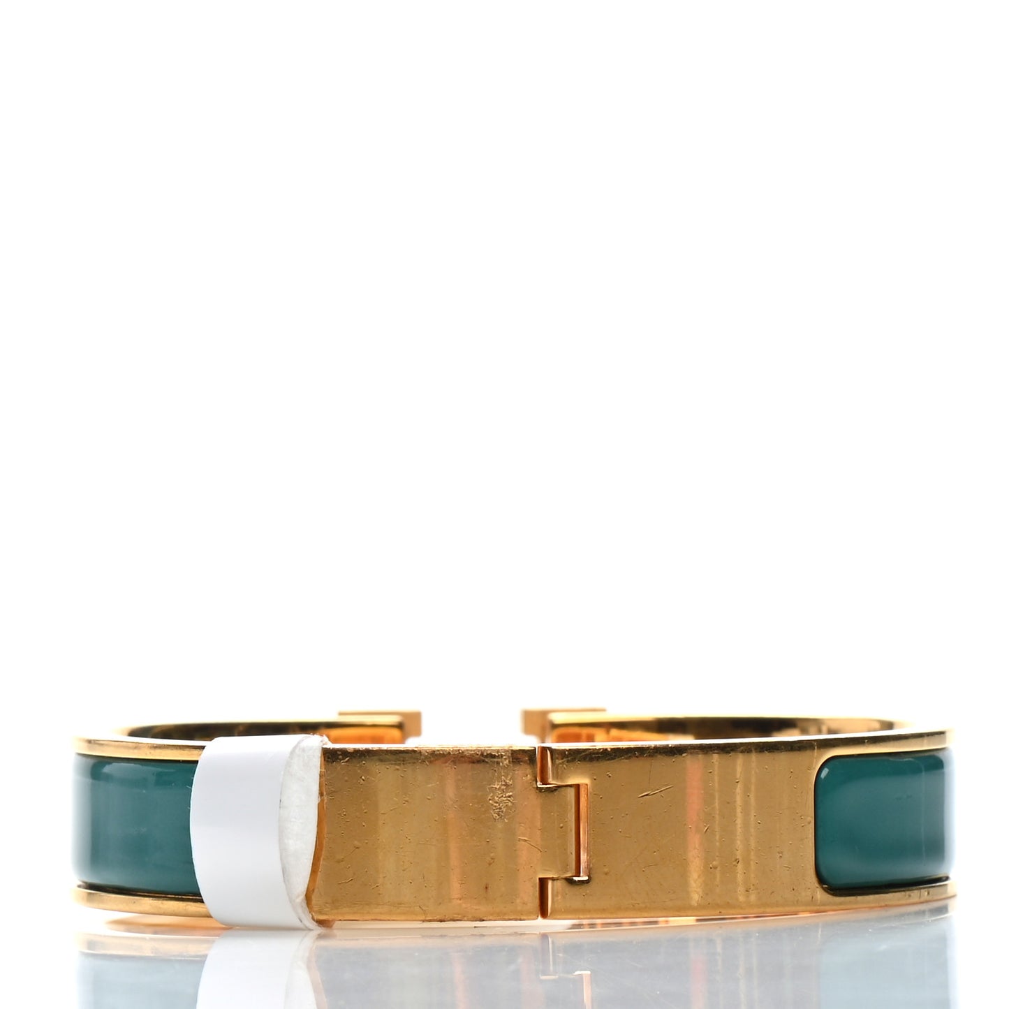 Enamel Narrow Clic Clac H Bracelet PM Malachite