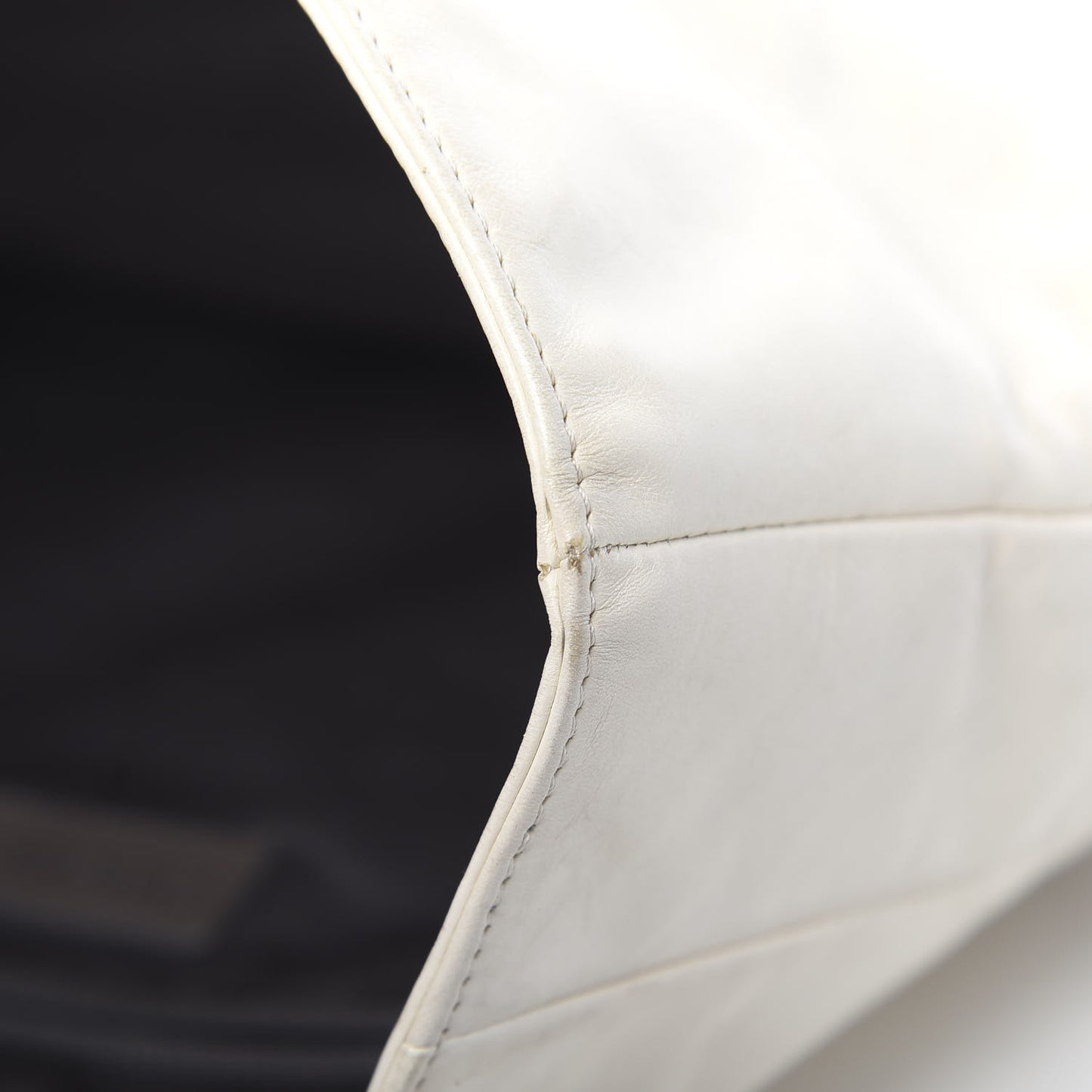 Calfskin Large Expandable Paris London Tote Bag White