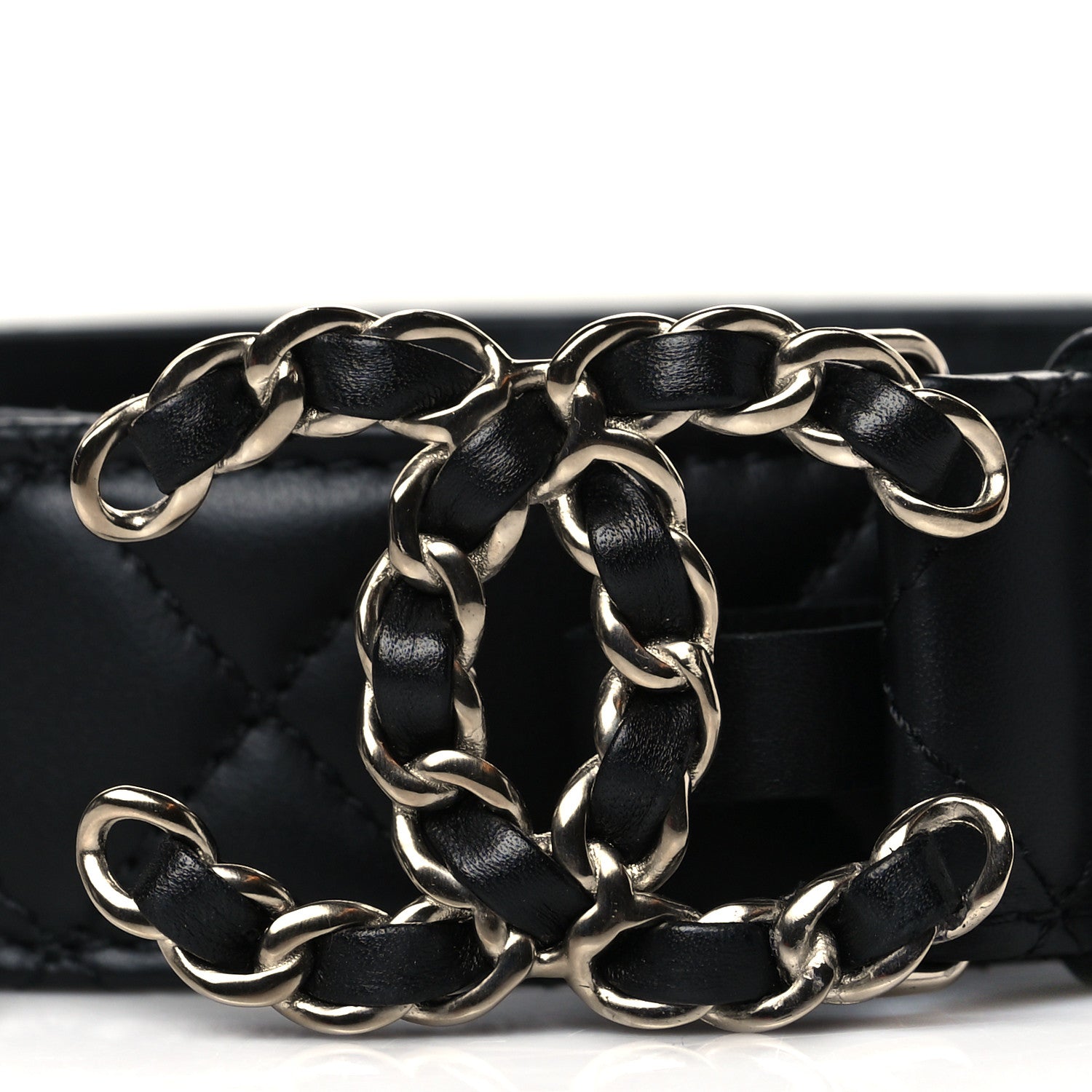 Chanel Lambskin Quilted CC Chain Belt 75 30 Black 2 of 9