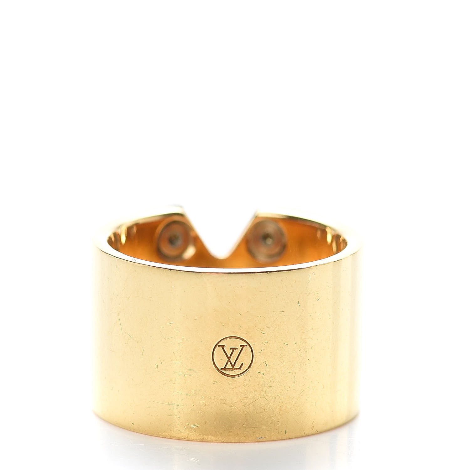 Louis Vuitton Brass Essential V Ring M Gold Silver 3 of 6
