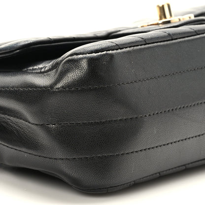 Chanel Lambskin Chevron Quilted Mini Rectangular Flap Black 8 of 9