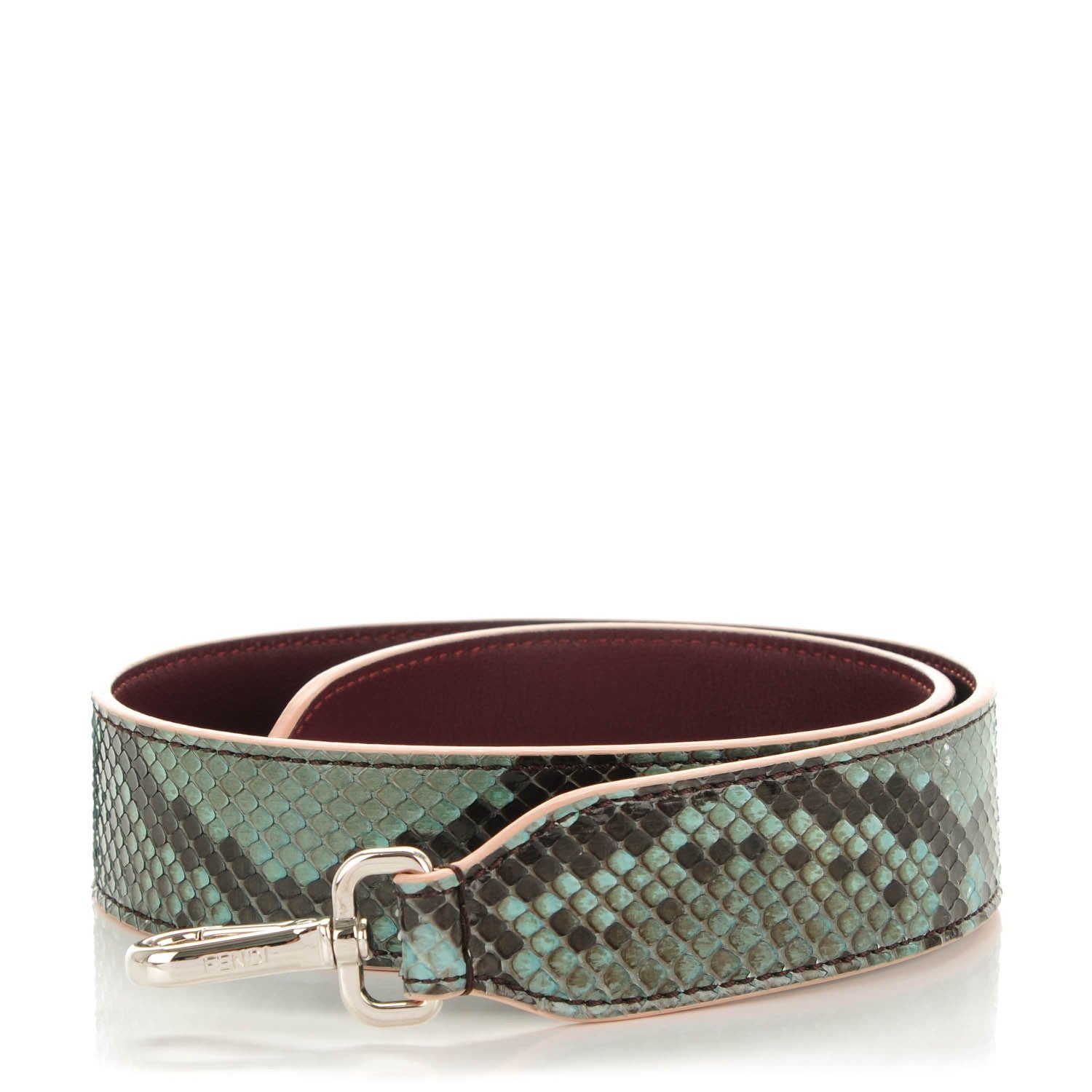 Fendi Python Vitello Dolce Strap You Menta 1 of 5