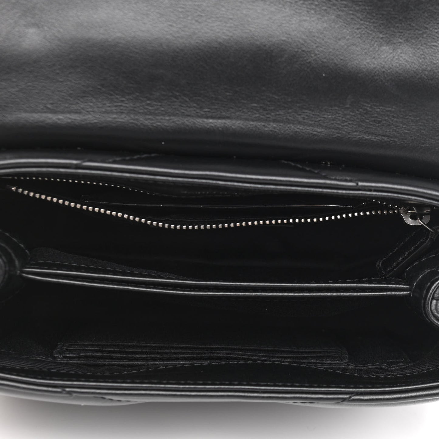 Calfskin Y Quilted Monogram Toy Loulou Crossbody Bag Black
