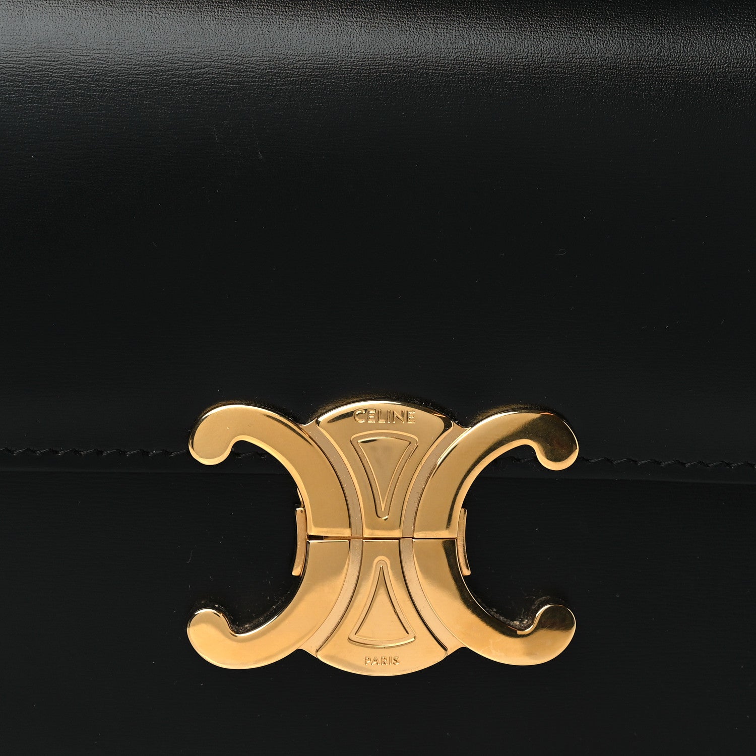 Celine Shiny Calfskin Teen Triomphe Black 8 of 11