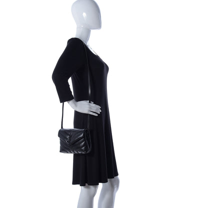 Saint Laurent Calfskin Y Quilted Monogram Toy Loulou Crossbody Bag Black 3 of 9