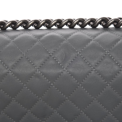 Chanel Calfskin Quilted New Medium Boy Flap Grey 8 of 13