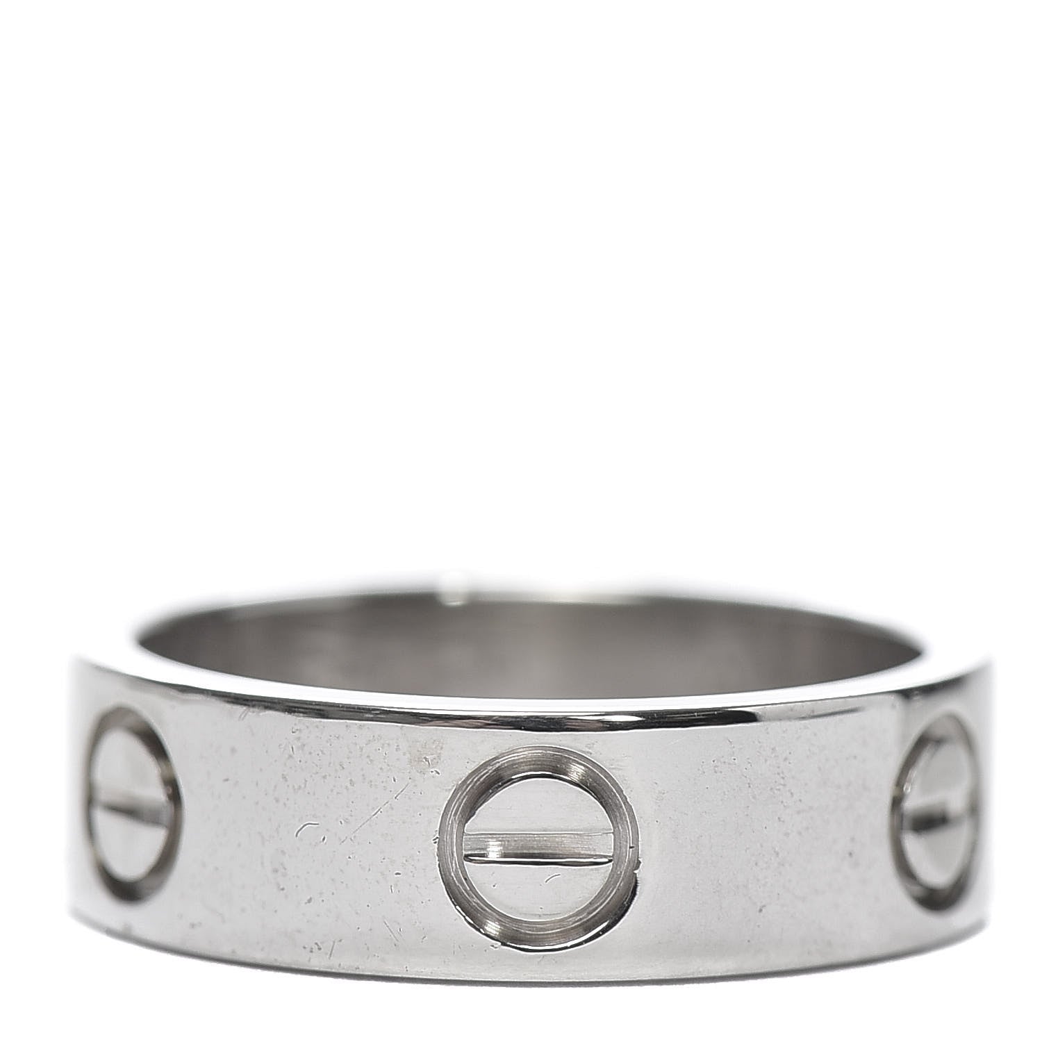 Cartier 18K White Gold 5.5mm LOVE Ring 50 5.25 1 of 4