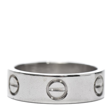 Cartier 18K White Gold 5.5mm LOVE Ring 50 5.25 1 of 4