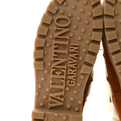 Valentino Garavani Suede Shearling Vlogo Trekkgirl 25/40mm Boots 38 Selleria 6 of 7