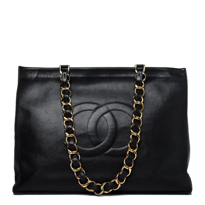 Chanel Lambskin CC Tote Black 1 of 23