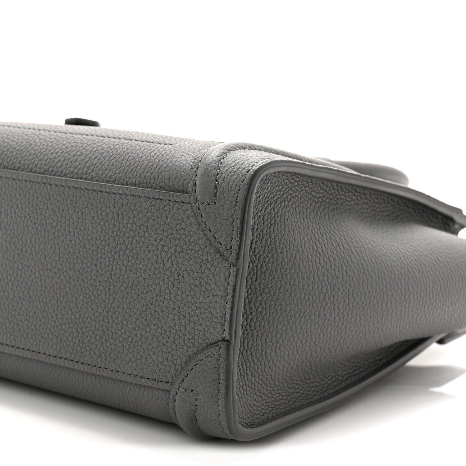 Celine Drummed Calfskin Nano Luggage Kohl 11 of 11