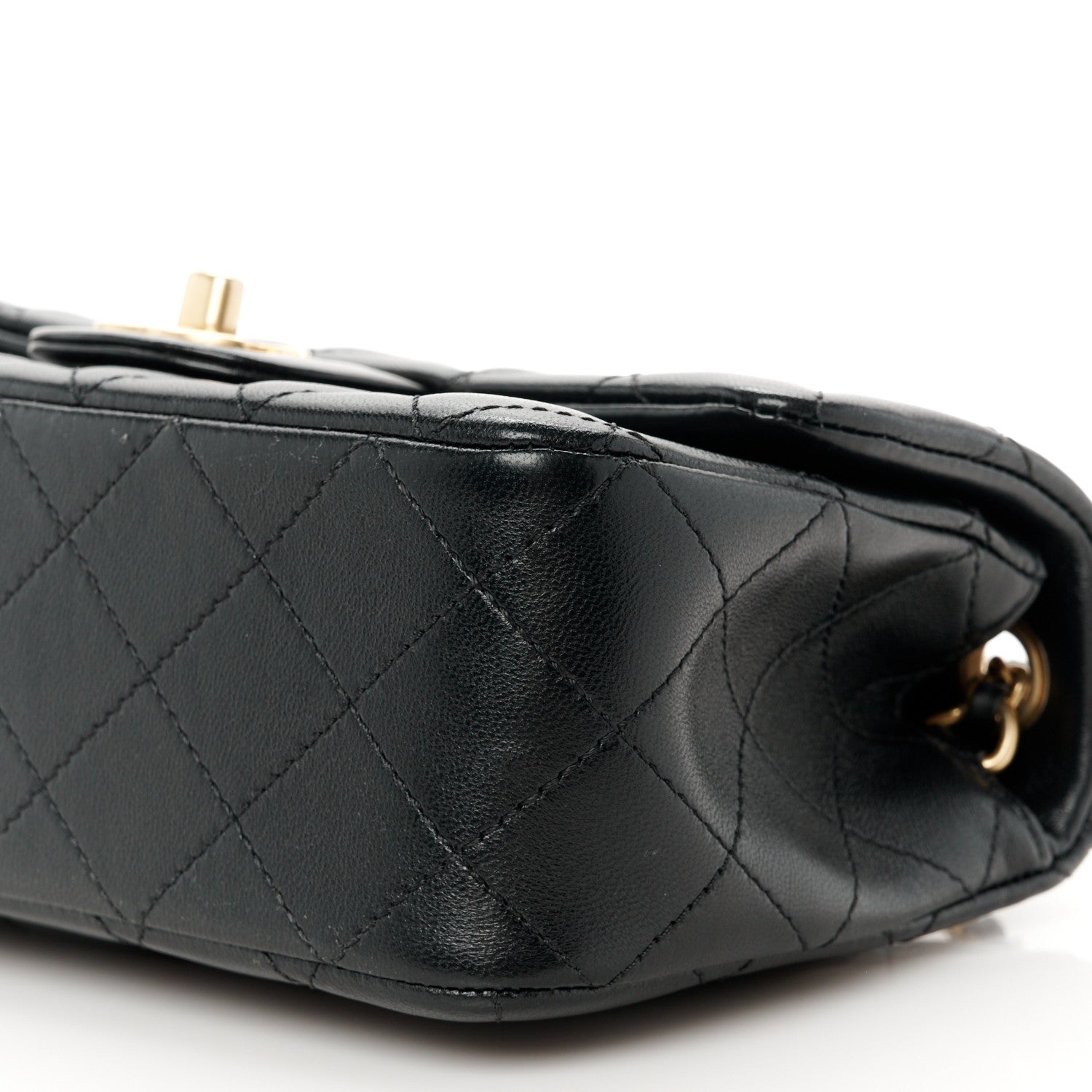 Chanel Lambskin Quilted Mini Rectangular Pearl Crush Flap Black 11 of 12
