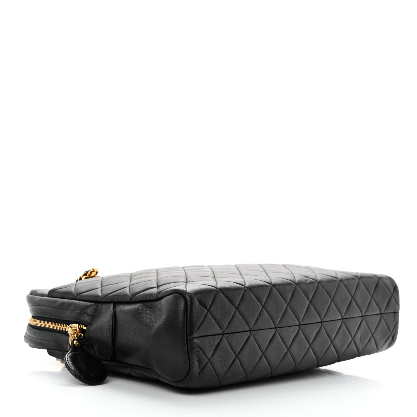 Lambskin Quilted Shoulder Bag Black