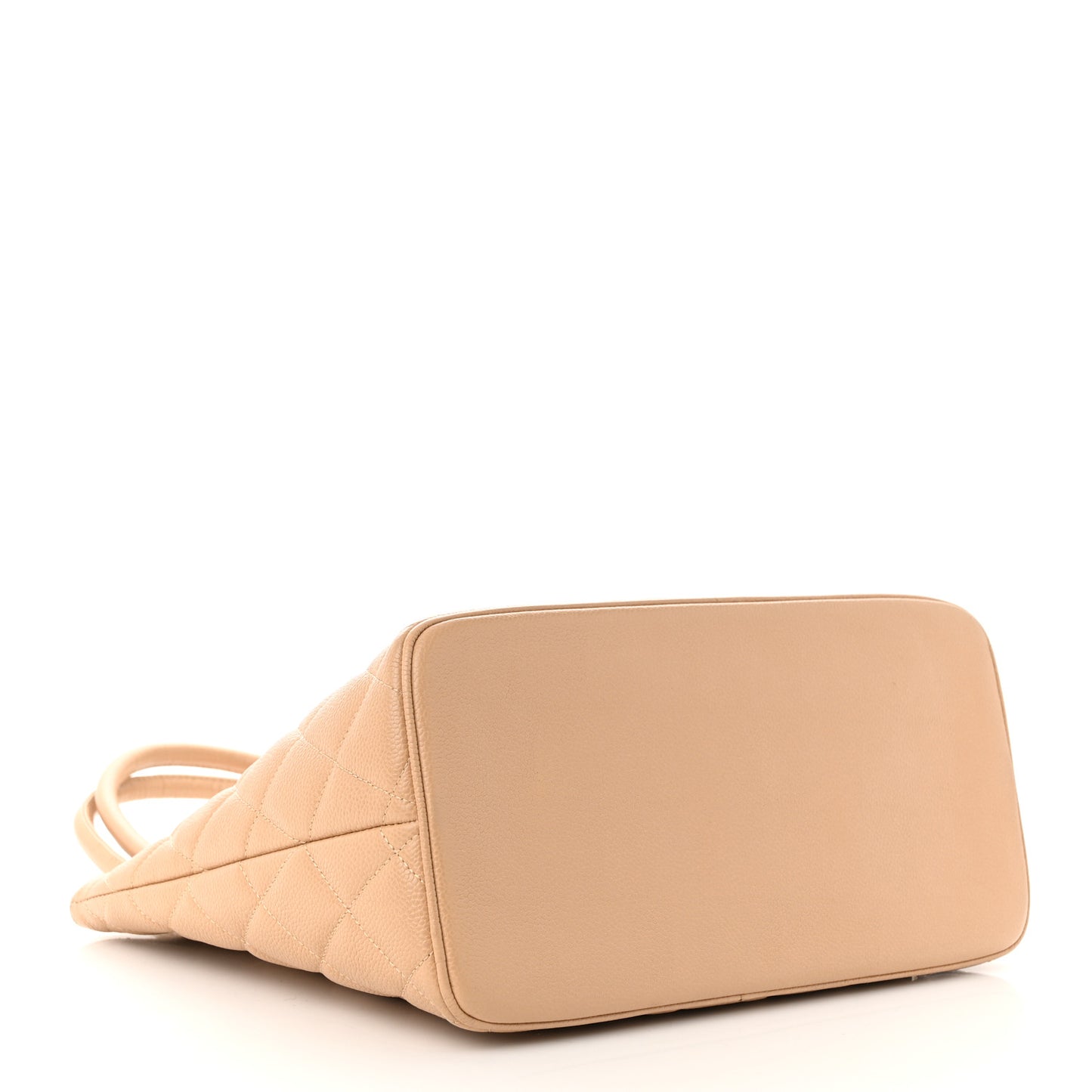 Caviar Quilted Medallion Tote Beige