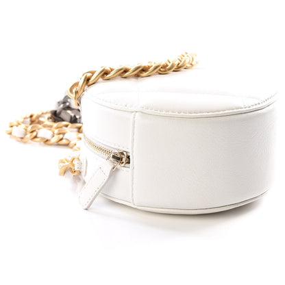 Chanel Goatskin Quilted 19 Round Clutch With Chain White 5 of 10