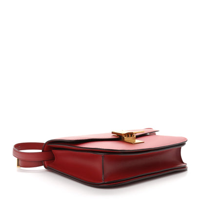 Celine Box Calfskin Medium Classic Box Flap Bag Red 4 of 13