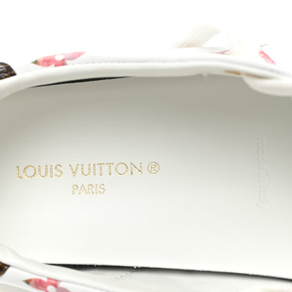 Louis Vuitton Lambskin Embossed Floral Monogram Time Out Sneakers 38 White 8 of 10