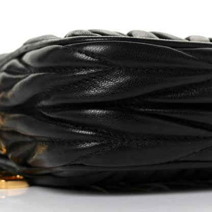 Miu Miu Nappa Matelasse Double Zip Pochette Clutch Black 8 of 10
