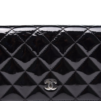 Chanel Patent Calfskin Quilted Yen Wallet Black 13 of 13