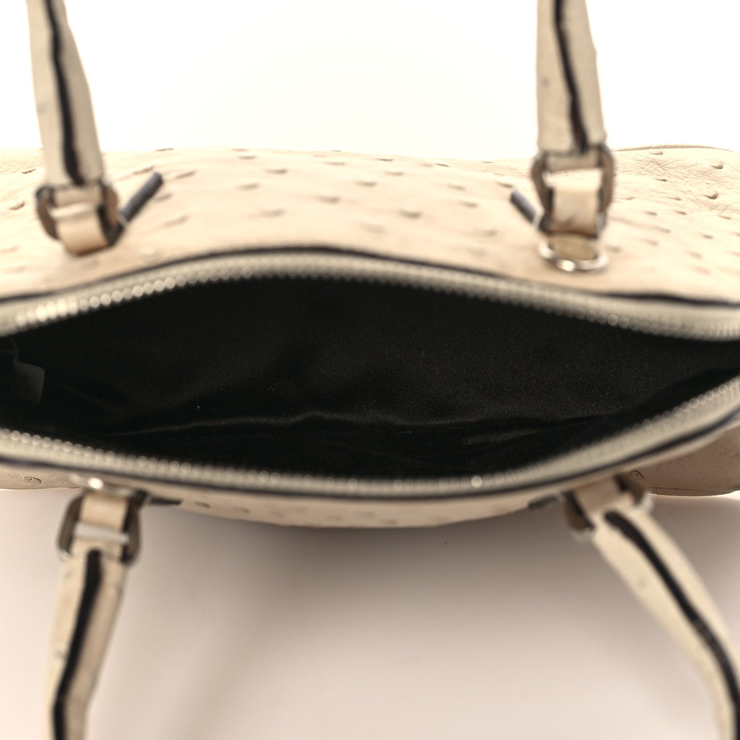 Ostrich Mini Pyramid Bag