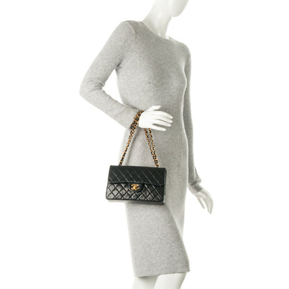 Chanel Lambskin Quilted Small Double Flap Black 2 of 9