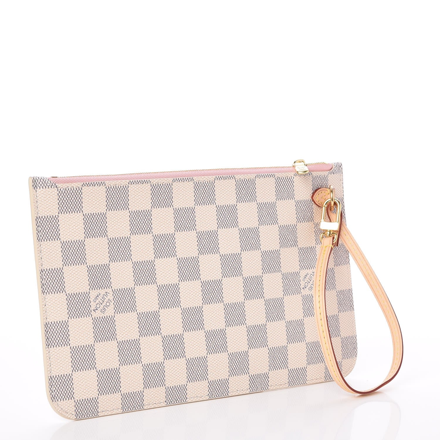 Louis Vuitton Damier Azur Neverfull MM GM Pochette Rose Ballerine 3 of 8