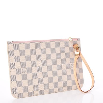 Louis Vuitton Damier Azur Neverfull MM GM Pochette Rose Ballerine 3 of 8